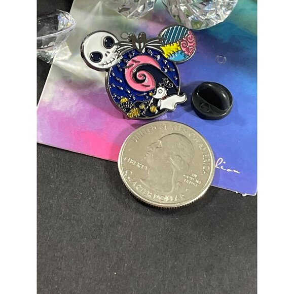 Jack Sally Skellington Lapel Pin Mouse Icon Badge Nightmare Brooch Accessories - Picture 3 of 8